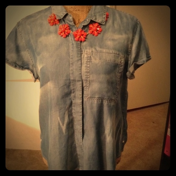 SOLD CK Floral Denim Tunic - Picture 2 of 4